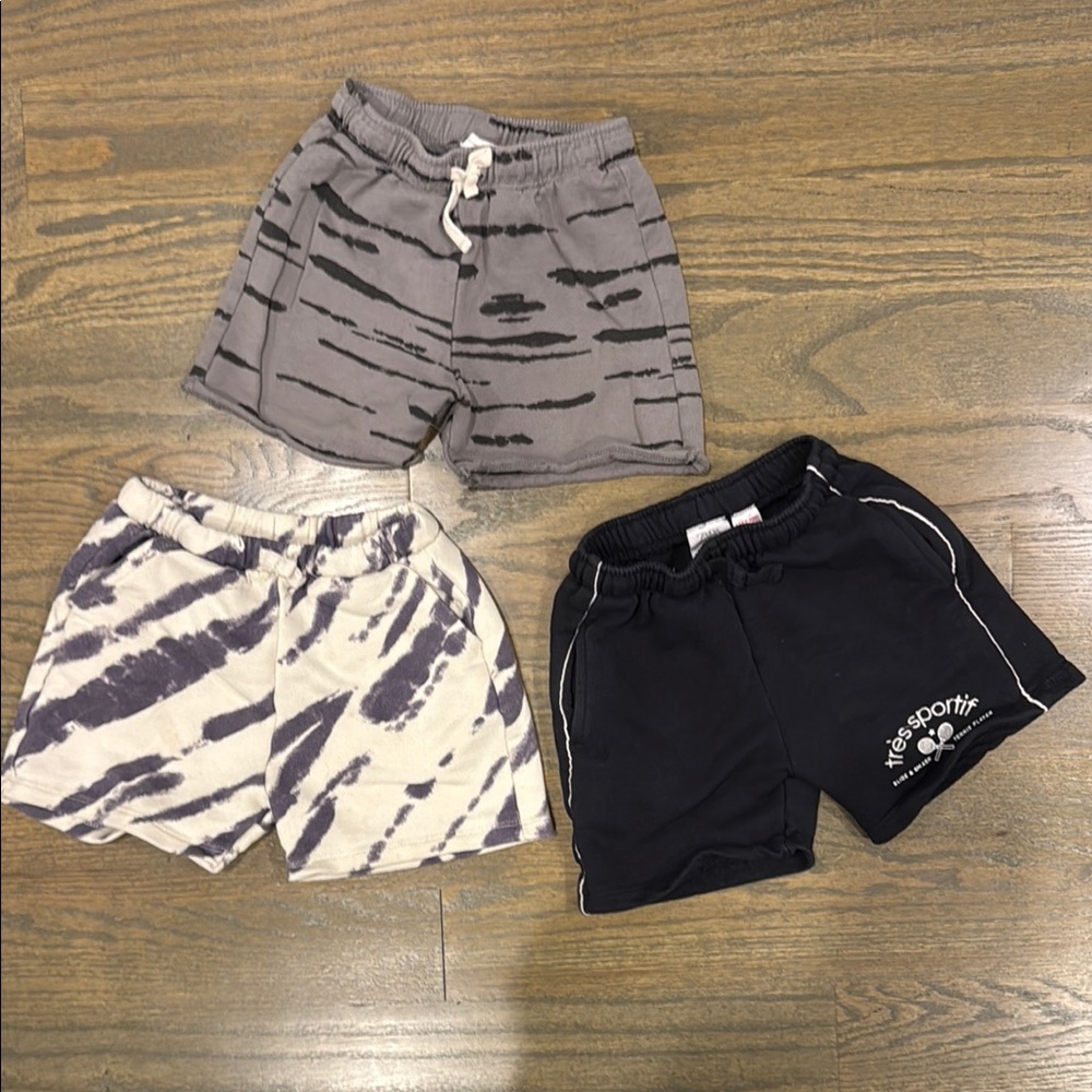 Zara Gray and Black Casual Shorts Collection
